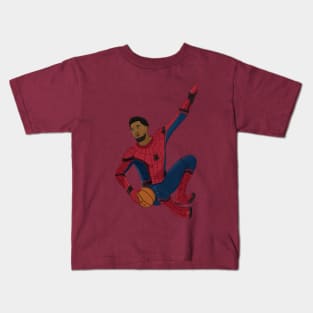 Donovan Mitchell Spida digital illustration Kids T-Shirt